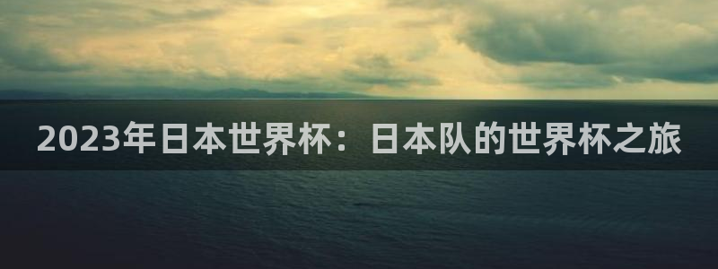 2026年世界杯时间表：2023年日本世界杯：日本队的世界杯之旅